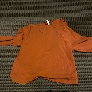 Athleta cropped Burnt orange hoodie